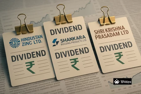 Stock market chart and dividend documents symbolizing June 17 financial declarations and payout strategies