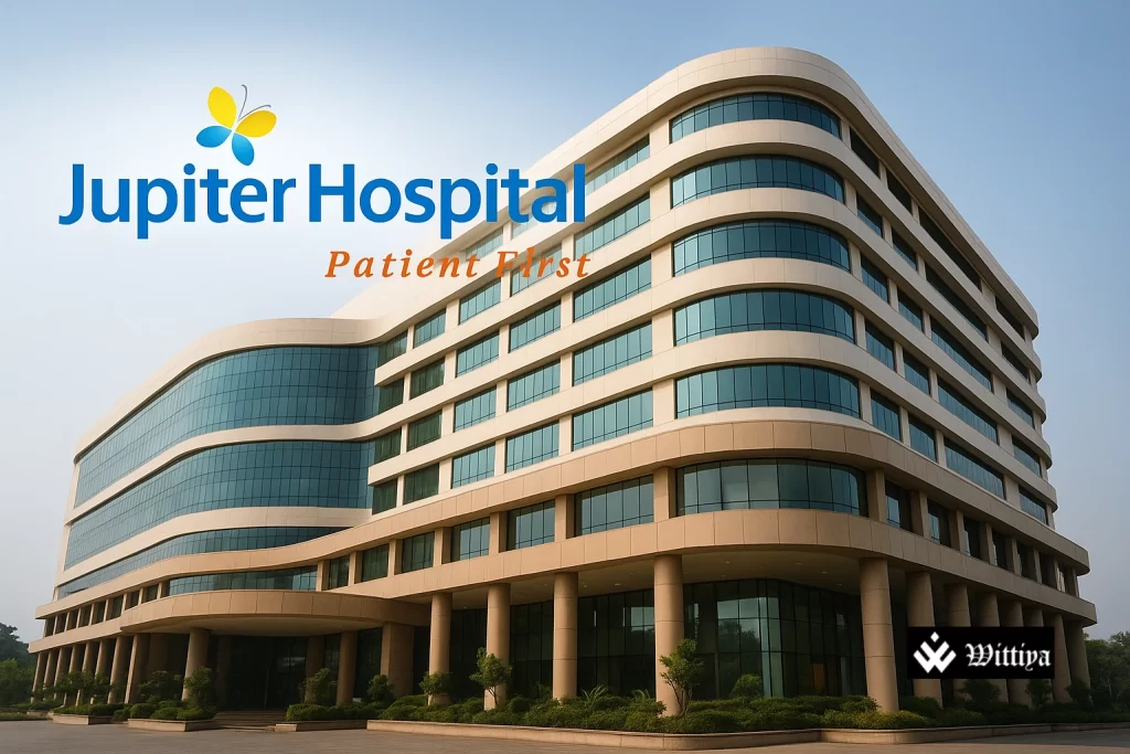 Jupiter Life Line Hospitals logo with a festive stage and medical professionals preparing for the annual event