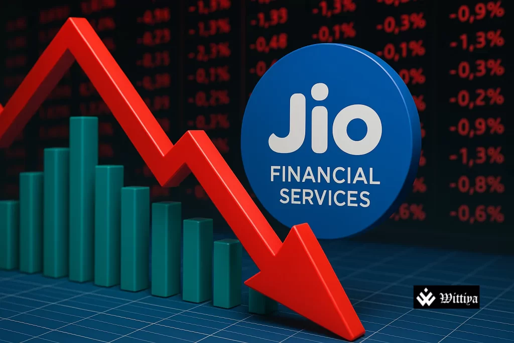 Jio Financial share price chart dropping despite strong Q4 earnings