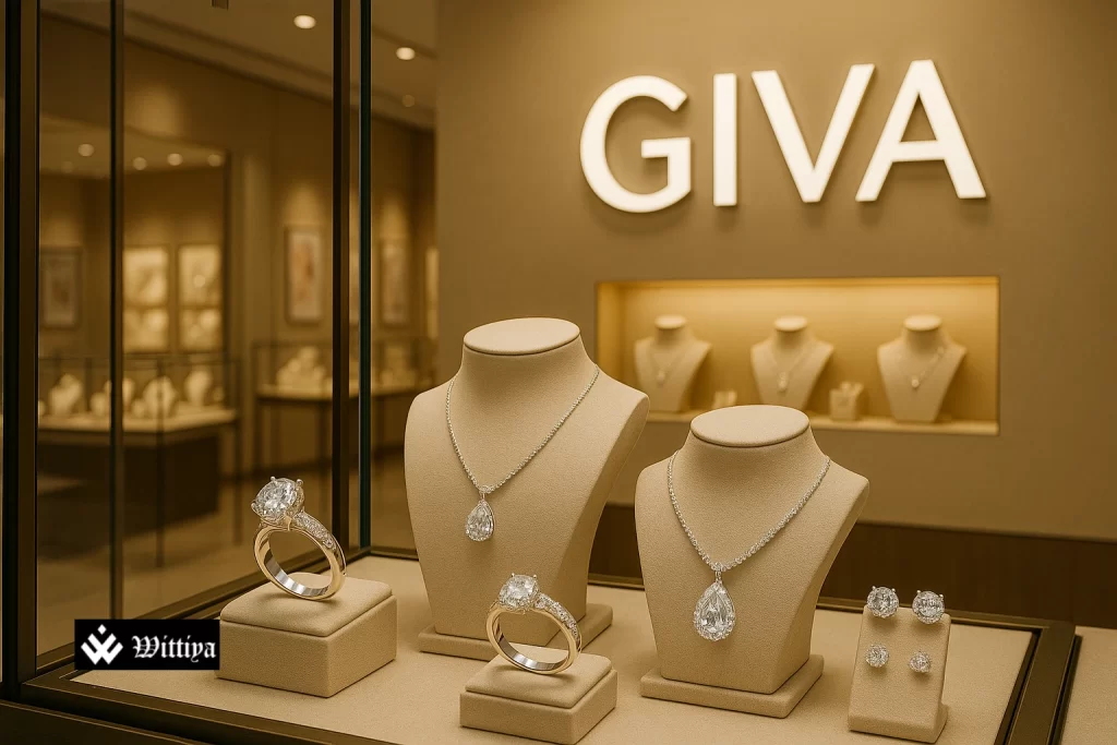 Giva jewellery pieces with sparkle and futuristic display showcasing ₹530 Cr valuation