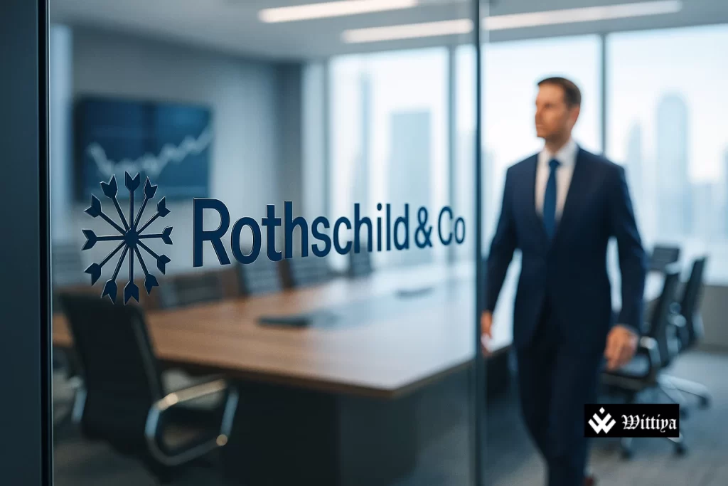 Aalok Shah at Rothschild India office with business growth charts in the background