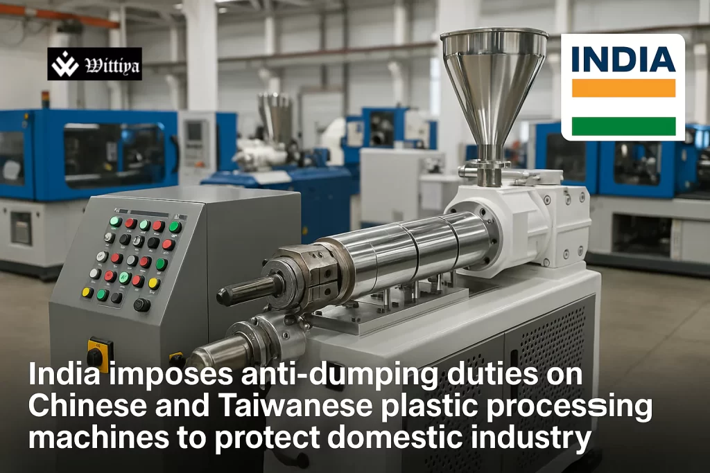 India imposes five-year import duty on machinery from China and Taiwan