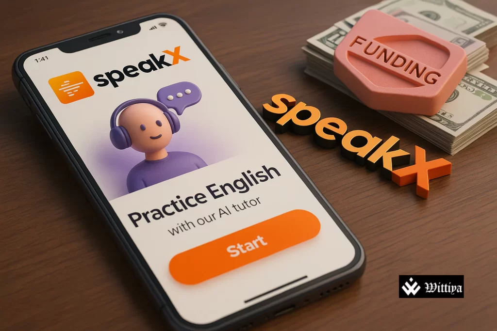 SpeakX team working on AI-powered English learning app during $15 M fundraising