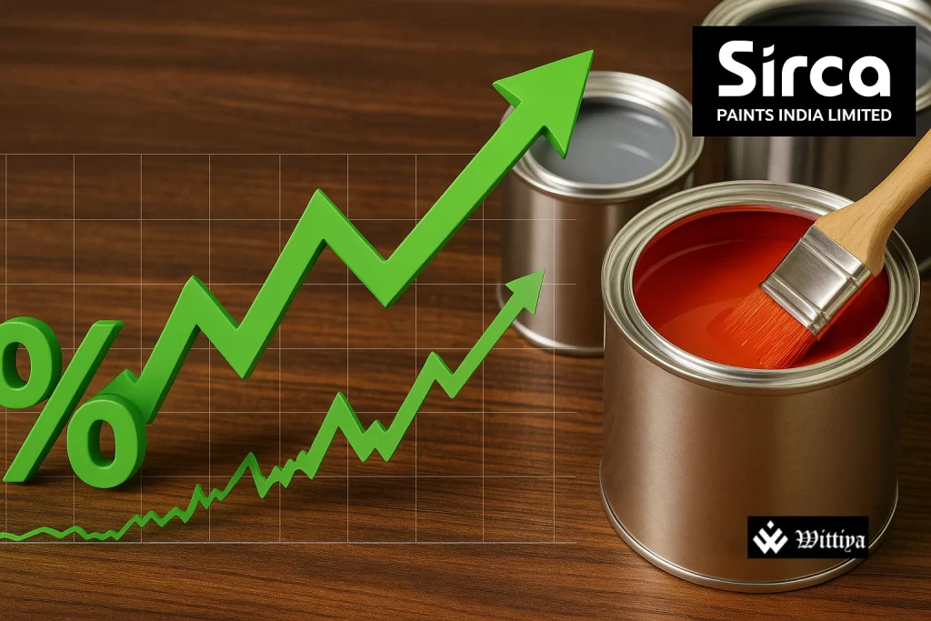 Close‑up of painter applying wood finish with Sirca brand products