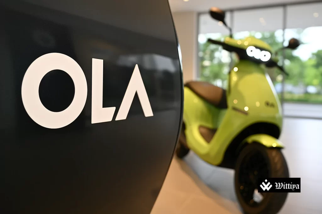 Ola Electric office with board meeting visuals and financial documents