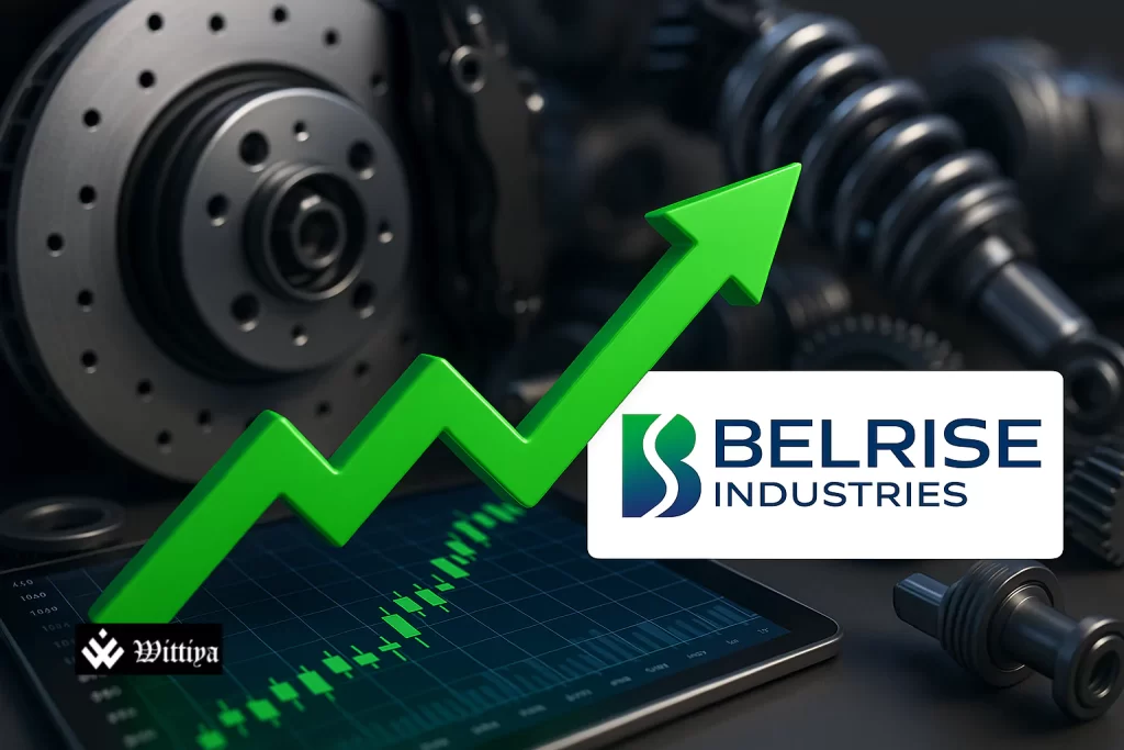 Belrise stock chart at record high with Jefferies forecast of 17% growth