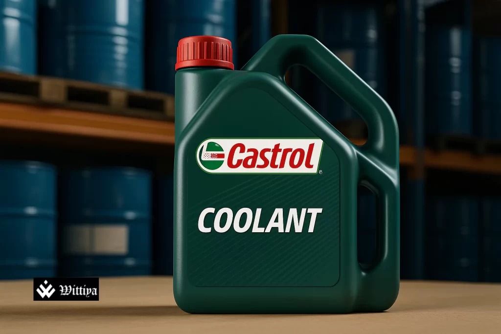Castrol India logo rebranded with tax refund document and question mark