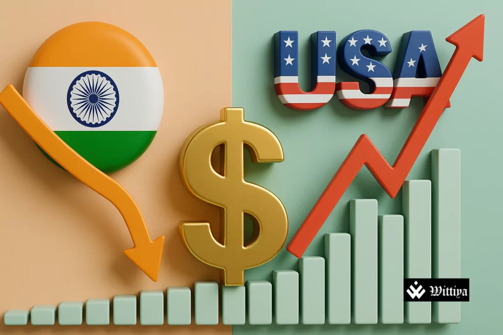 RBI and Fed interest rate path divergence chart