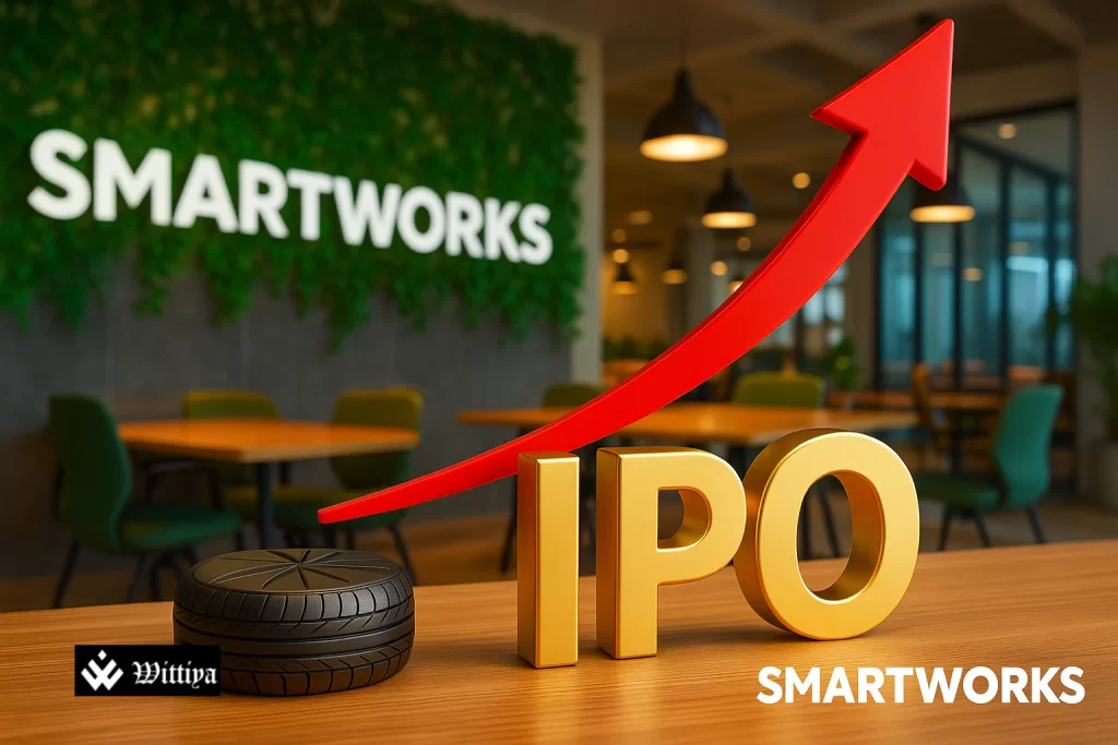 Smartworks office interior with strategic planning visuals and business growth icons