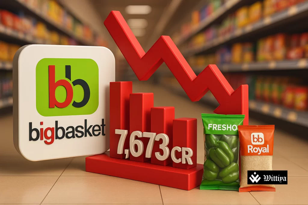 BigBasket delivery truck and logo representing the grocery platform’s toughest challenges in the coming year.
