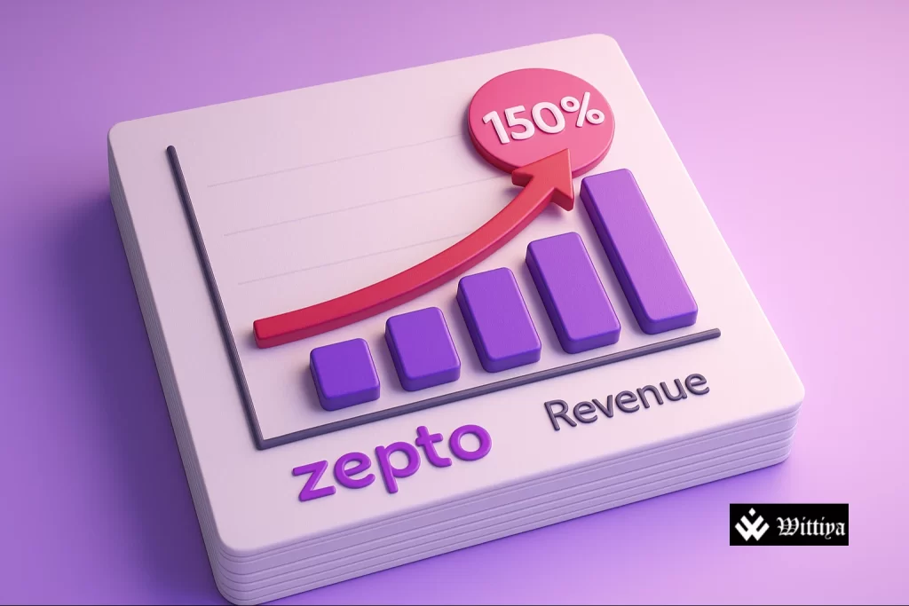 Zepto revenue growth chart showing ₹11,110 Cr in FY25