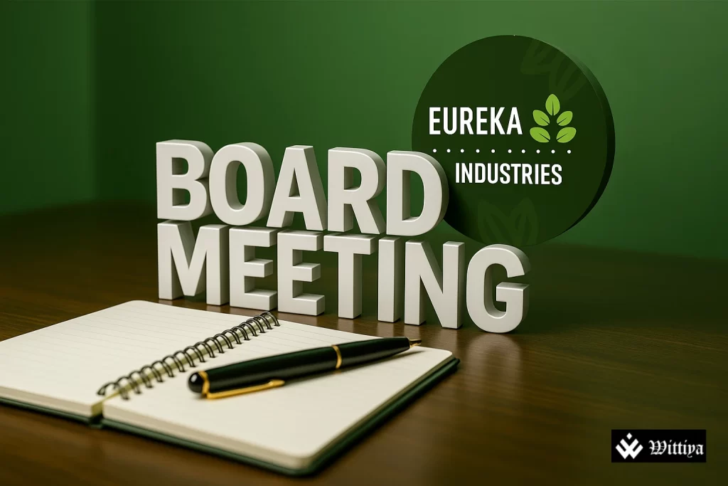 Eureka Industries board meeting announcement for Q1 FY26 results