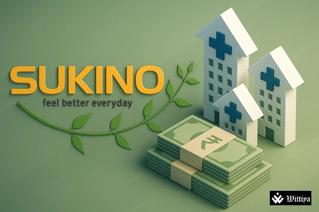 Sukino Healthcare logo with expansion plans supported by ₹200–250 crore funding in India’s rehabilitation sector.