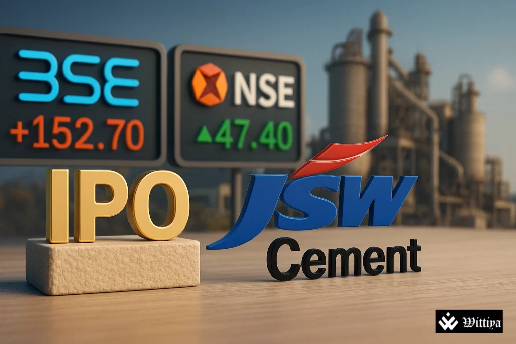 JSW Cement IPO listing on BSE and NSE with allotment details