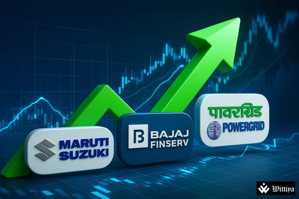 Indian stock market recovery with Maruti Suzuki, Bajaj Finserv, and Power Grid in focus.