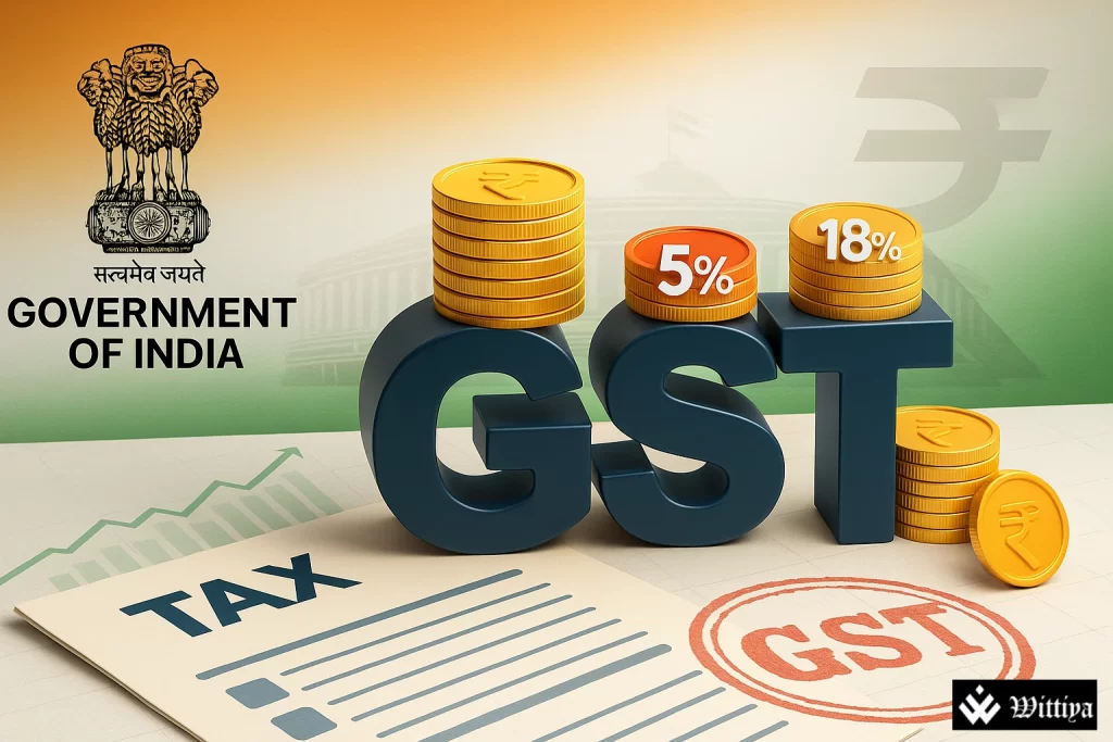 The Government of India announces a GST restructuring plan with two tax slabs and a special rate for luxury goods.