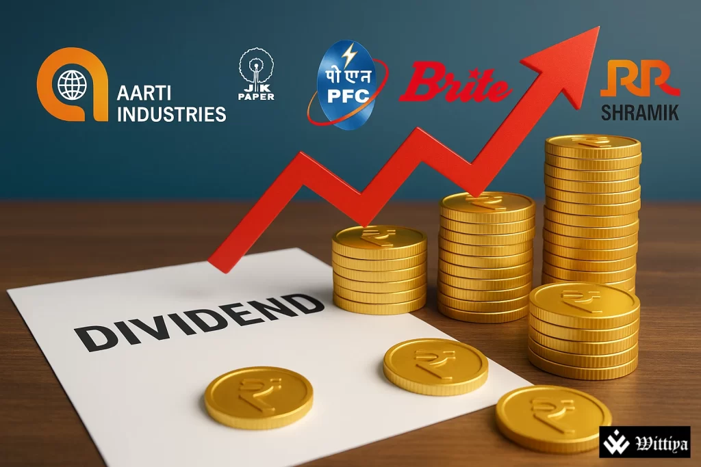 Aarti Industries, JK Paper, and PFC shares trade ex-dividend as companies announce payouts to eligible shareholders.