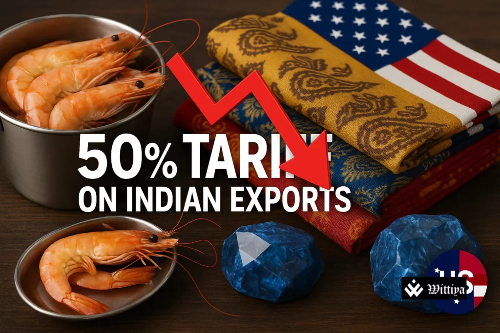 50% US import duty imposed on Indian exports