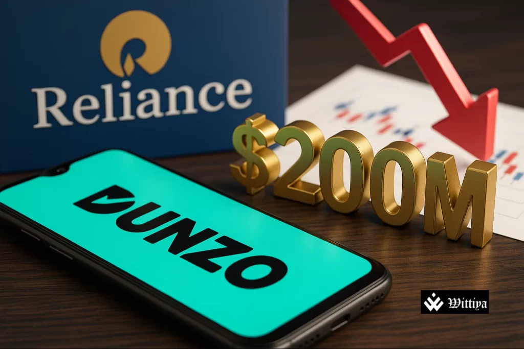 Representative image showing Dunzo shutdown and Reliance's financial loss
