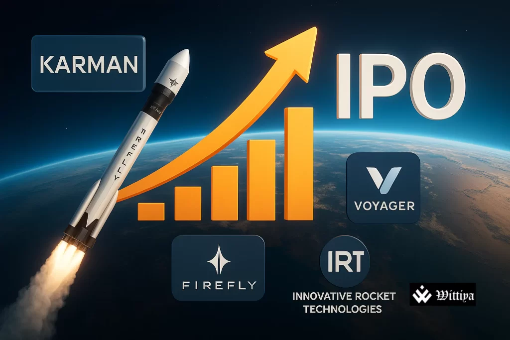 Representative image showing space industry IPOs and trends in global capital markets