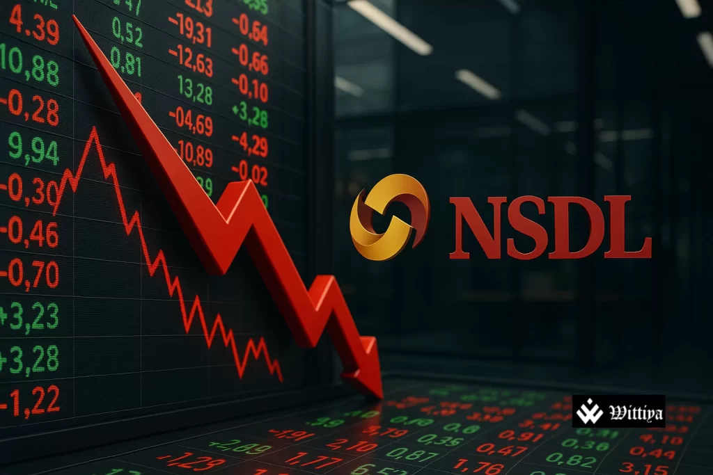 Image depicting NSDL experiencing market volatility after Q1 earnings report