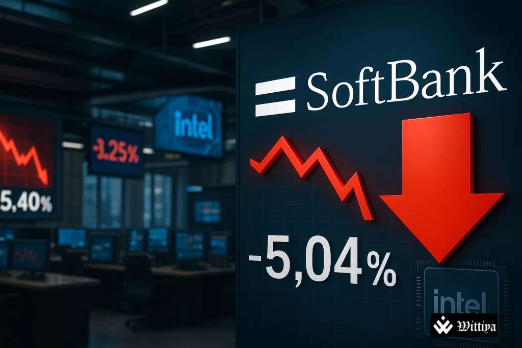 SoftBank shares fall over 5 percent after 2 billion USD Intel deal