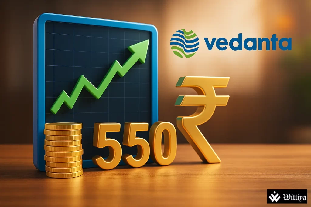 Vedanta Limited headquarters with stock market updates