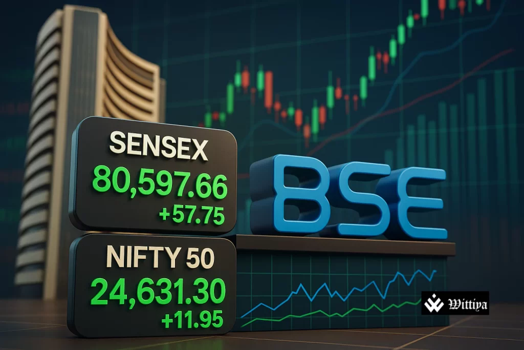 Indian stock market ends flat with Nifty above 24,600 on August 14